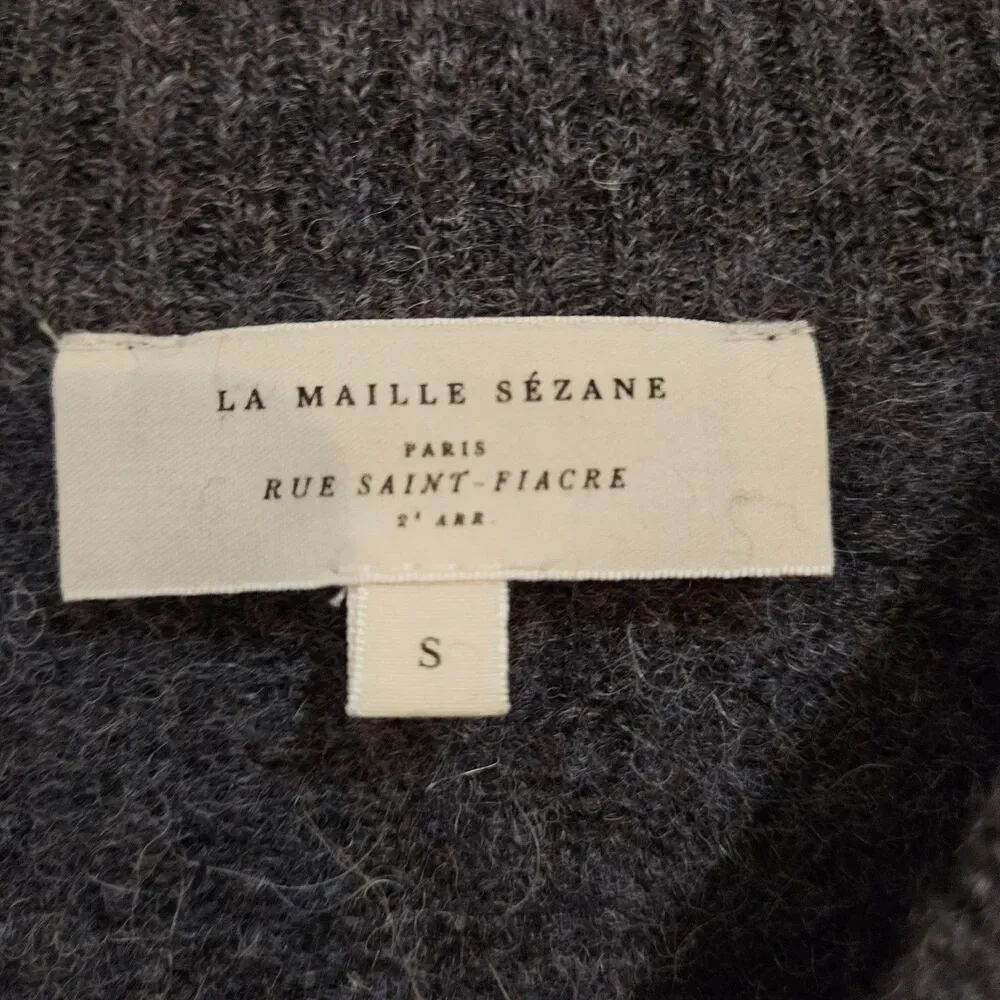 boho grunge slouchy gray sezane knit sweater - Picture 3 of 3
